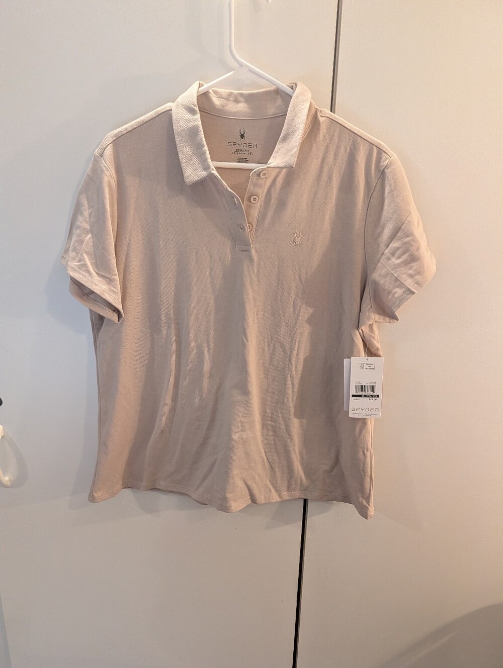Spyder Women's Beige Polo Top Size XL NWT